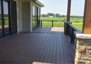 Lovely view of large deck  